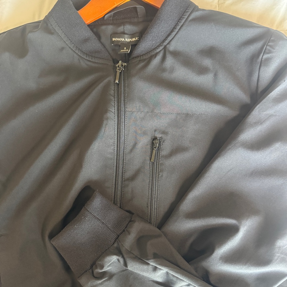 Banana Republic Lightweight Bomber Jacket - Black - Small - Picture 5 of 5